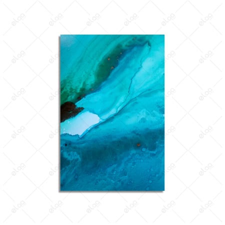 لوحات فن تجريدي باللونين الأزرق والأخضر