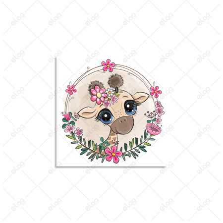 لوحة فنية زرافة الكرتون