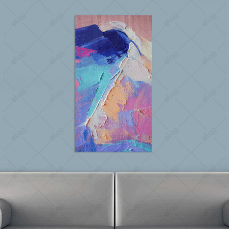 لوحة فن تجريدي بألوان متعددة