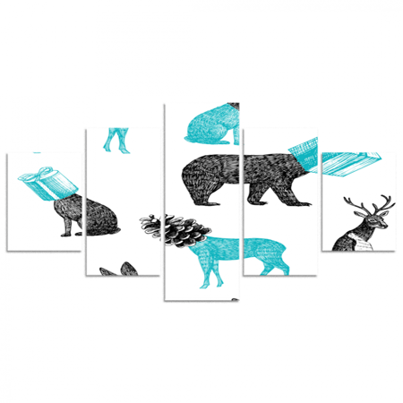 طقم 5 لوحات مقسمة #G5404