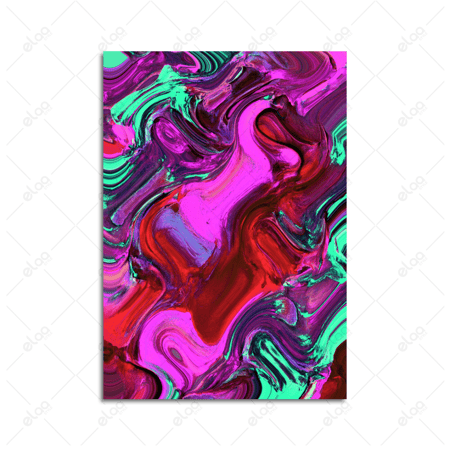 لوحة فن تجريدي متعددة الألوان