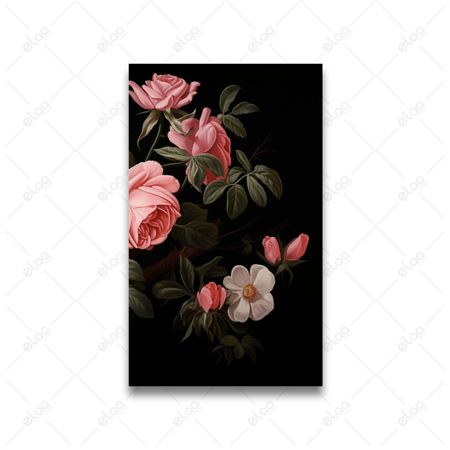 لوحات فن تجريدي ورود بألوان متعددة