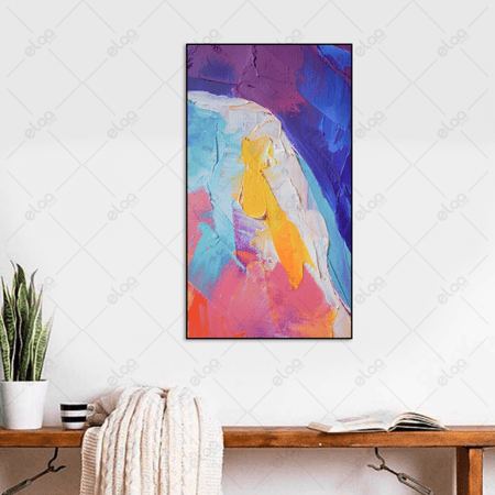 لوحة فن تجريدي بألوان متعددة