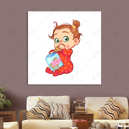 (MDF) لوحة فنية لطفل صغير جالس