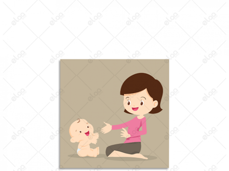 (MDF) لوحة فنية أم تلعب مع طفلها