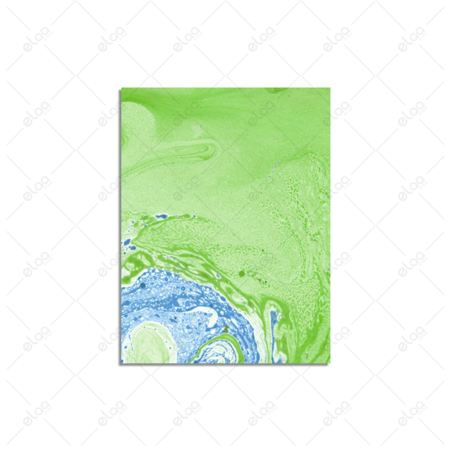 لوحات فن تجريدي درجات الأخضر والأزرق