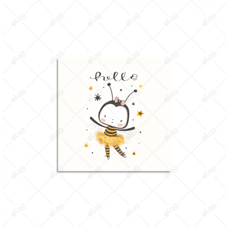 لوحة فنية راقصة الباليه الكرتون