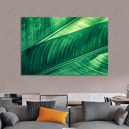 لوحة فنية أوراق الموز الاستوائية