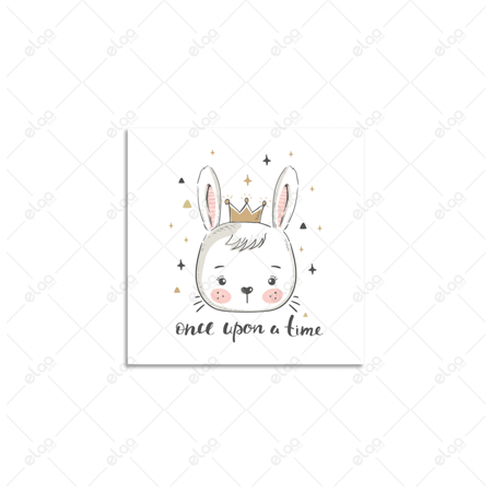 (MDF) لوحة فنية لأرنب مرسومة باليد