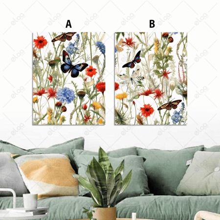 لوحات فن تجريدي زهور الربيع