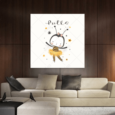 لوحة فنية راقصة الباليه الكرتون