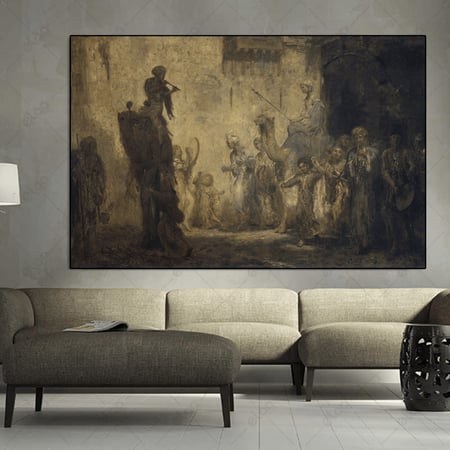 (MDF) لوحة جدارية عرس شرقي قديم