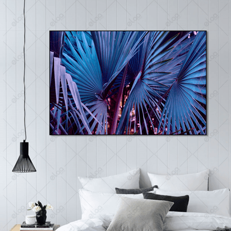 لوحة فنية أوراق نخيل الغابة الاستوائية