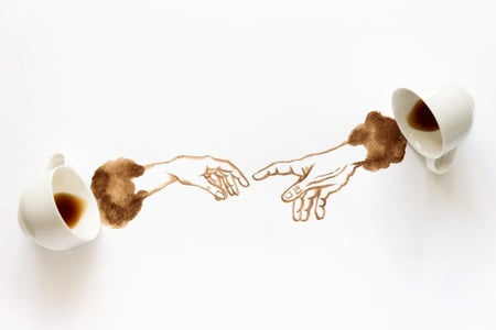 (MDF) لوحة فن تجريدي كوبان من الاسبريسو مع الرسم باليد