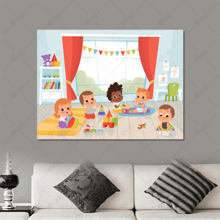 لوحة فنية مجموعة أطفال