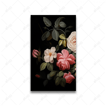 لوحات فن تجريدي ورود بألوان متعددة