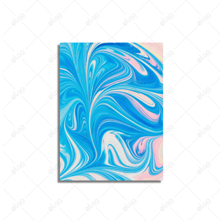لوحات فن تجريدي باللون الأزرق والوردي