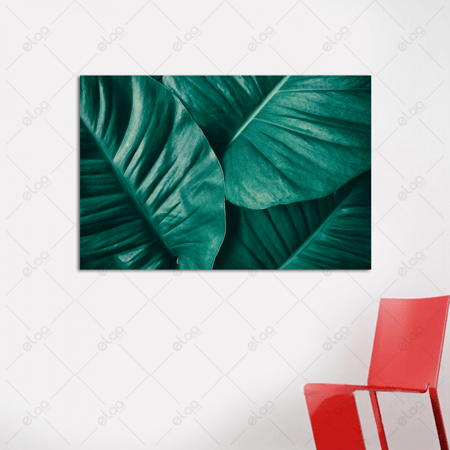 لوحة فنية أوراق شجر الموز الاستوائية