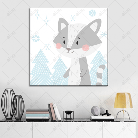 (MDF) لوحة فنية لحيوان الراكون