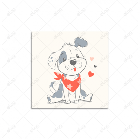 (MDF) لوحة فنية كلب مرسوم باليد