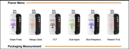 سحبة رايب فيب 20000  ا  RIPE VAPES 50MG