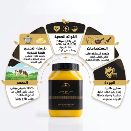 فوائد السمن البقري الطبيعي