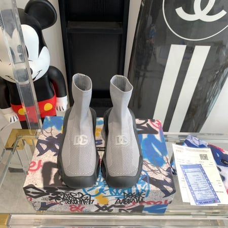 Dolce Gabana Wave mid-top stretch sneakers