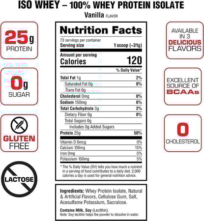 لابرادا نيوتريشن‏, ايزو واي بروتين (5 باوند) - Labrada Nutrition, ISO Whey Protein