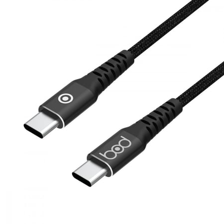 كيبل بود تايب سي  قماش أسود يدعم الشحن السريع