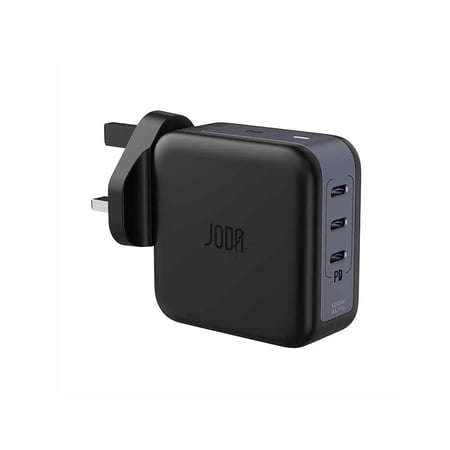 شاحن جداري JODA بقوة 100 واط بثلاث منافذ تايب سي