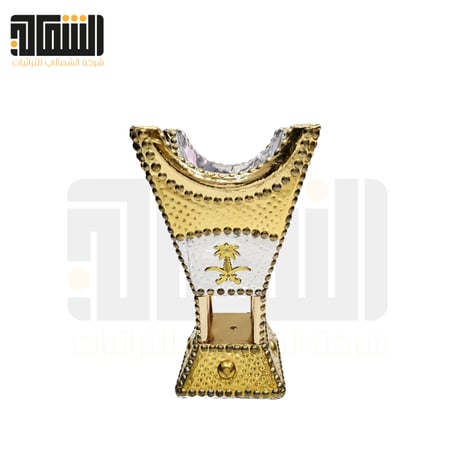 مباخر اسم بنقشه سيفين ونخله لون ذهبي