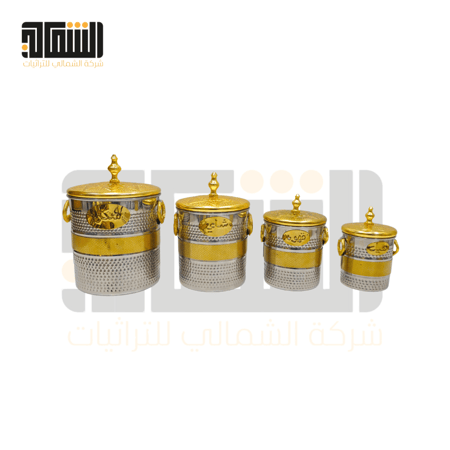 سكريات ستيل طقم 4قطع فضي