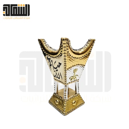 مباخر اسم بنقشه سيفين ونخله لون ذهبي