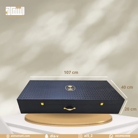 صندوق الاهداء الملكي اللون الاسود دلال حب رمان نحاس اصفر للاستخدام اليومي