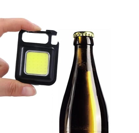 كشاف يدوي ليد بقاعدة مغناطيسية وحامل ثلاثي للكشاف وتعليقة مفاتيح قابل لاعادة الشحن