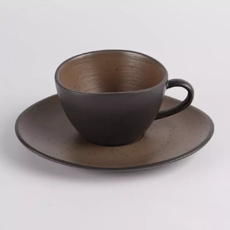 كوب حجري صناعة يدوية  بني 250 مل