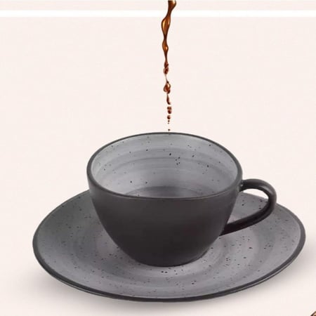 كوب حجري صناعة يدوية ابيض 250 مل