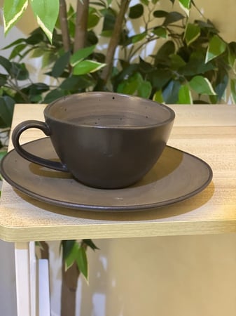 كوب حجري صناعة يدوية  بني 250 مل