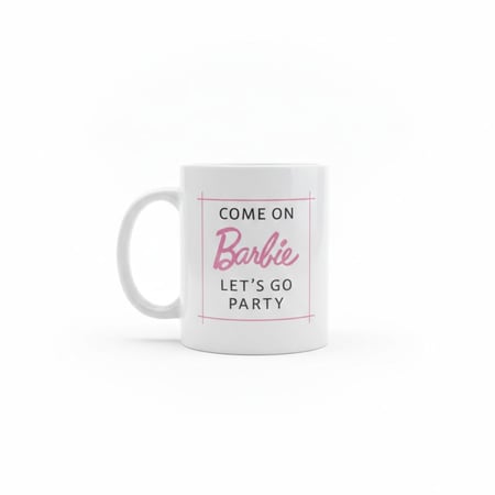 كوب سيراميك  باربي  come on barbie lets go party سعة الكوب 450ملي