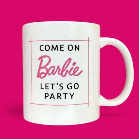 كوب سيراميك  باربي  come on barbie lets go party سعة الكوب 450ملي