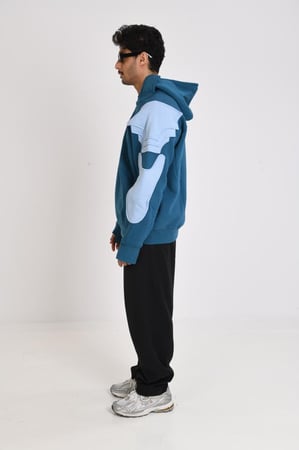 Blue and sky blue hoodie