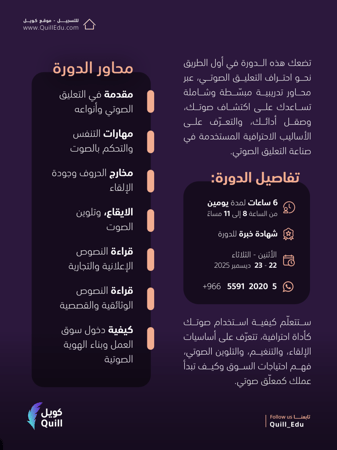 دورة أساسيات التعليق الصوتي
