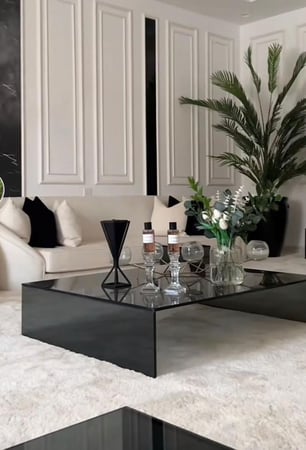 طقم ارضي 5 قطع زجاج داكن