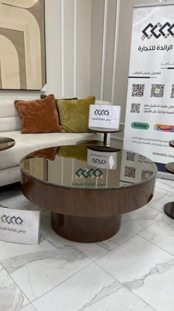 طقم طاولات 5 قطع تعتيق مراية عسلي