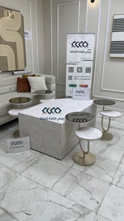 طقم طاولات مراية عسلي وبديل الرخام