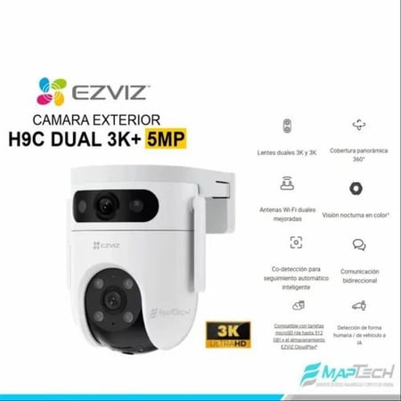 كاميرا  EZVIZ H9C 3K، من ايزفيز، لاسلكي، ابيض  مع البرمجة والتركيب (الرياض)