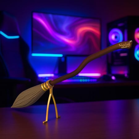 مكنسة نيمبوس 2000 من هاري بوتر الحجم كبير – ديكور رهيب لهواة السحر والأفلام