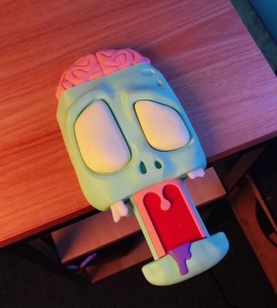 حامل سماعات بتصميم زومبي كرتوني – تصميم مرح وغريب للمكتب أو الطاولة – ديكور مميز لمحبي الرعب والكرتون