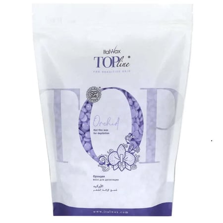 شمع إيتال واكس توب لاين أوركيد للبشرة الحساسة بدون شرائح – 750 جرام (Italwax Top Line Orchid Film Wax)