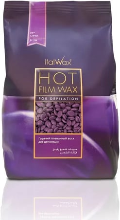 شمع إيتال واكس الصلب بحبيبات الخوخ لإزالة الشعر بدون شرائح – 1000 جرام (Italwax Film Wax Peach Extract)